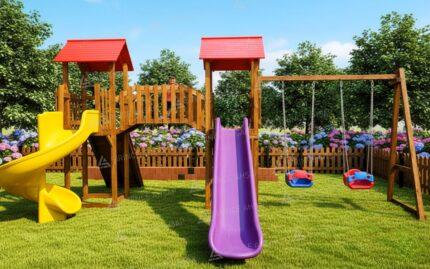 Ahşap Site Çocuk Oyun Parkı