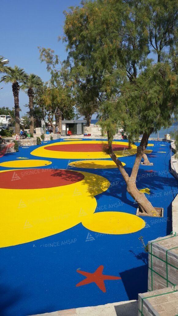 Epdm Dökme Kauçuk Uygulama EPDM Kauçuk Park Zemini