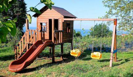 Ahşap Oyun Evli çocuk Parkı