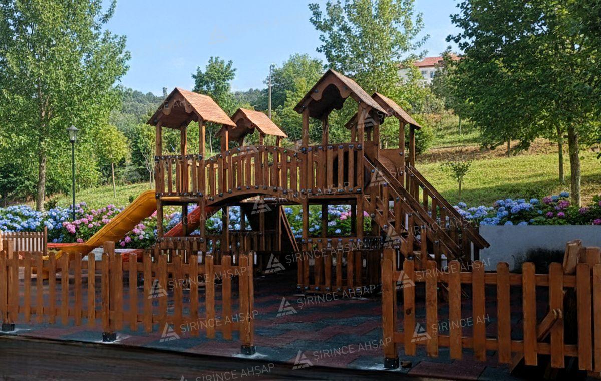 Ahşap Edirne Naturel Çocuk Oyun Parkı Naturel Ahşap Çocuk Oyun Parkı