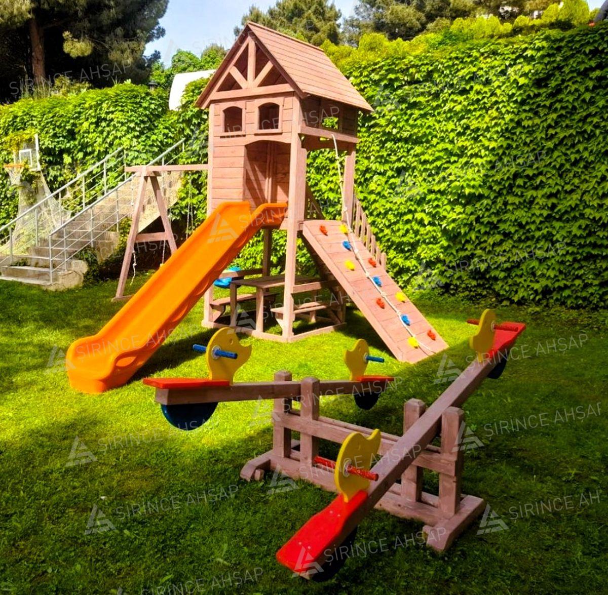 Ahşap Naturel Oyun Evli Aktivite Ahşap Naturel Oyun Evli Aktivite Merkezi