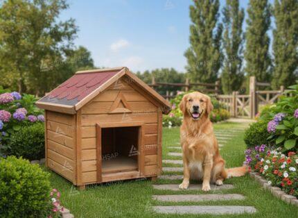 Klasik Ahşap Köpek Kulübesi