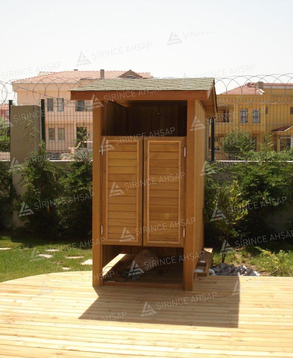 Ahşap Soyunma Kabini Ahşap Bahçe Duş Kabini