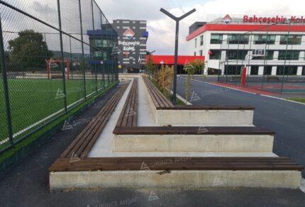 Okul Bahçeleri İçin Modern Beton Üstü Bank Sistemi