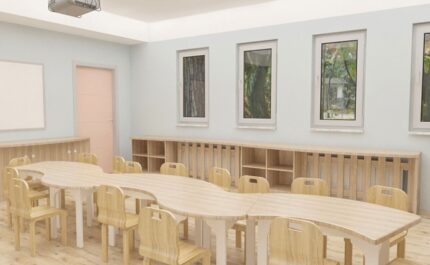 Ahşap Modern Sınıf Seti