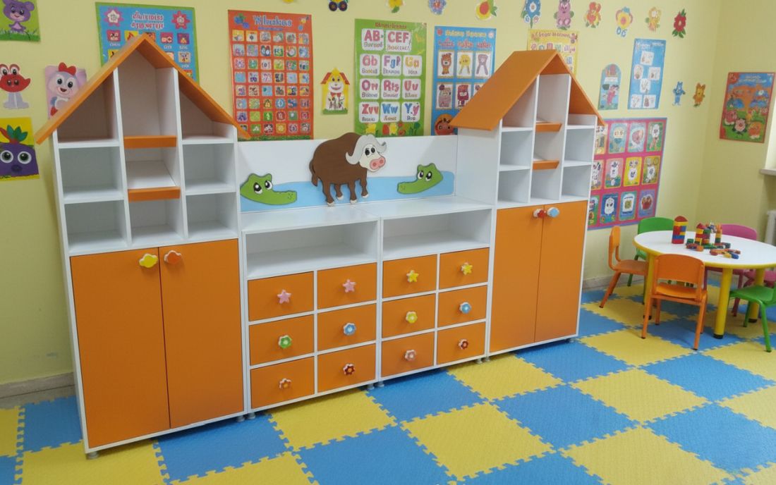 Hayvan Figürlü Anaokulu Sınıf Dolap Seti Hayvan Figürlü Anaokulu Sınıf Dolap Seti